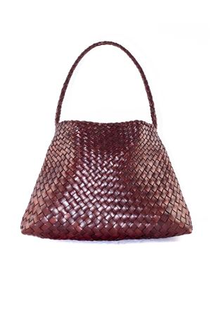 Borsa Santa Maria Mini S. Croce in pelle marrone bruciata DRAGON DIFFUSION | 8700BRUCIATO